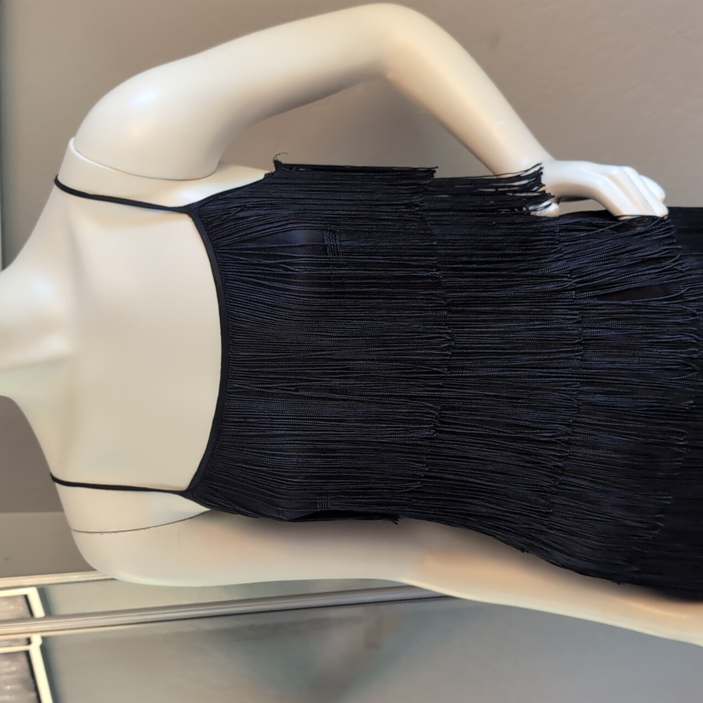 French Connection Flapper Fringe Style Little Bla… - image 3